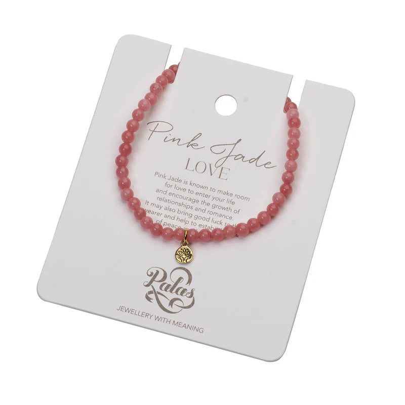 Palas Pink Jade Healing Gem Bracelet