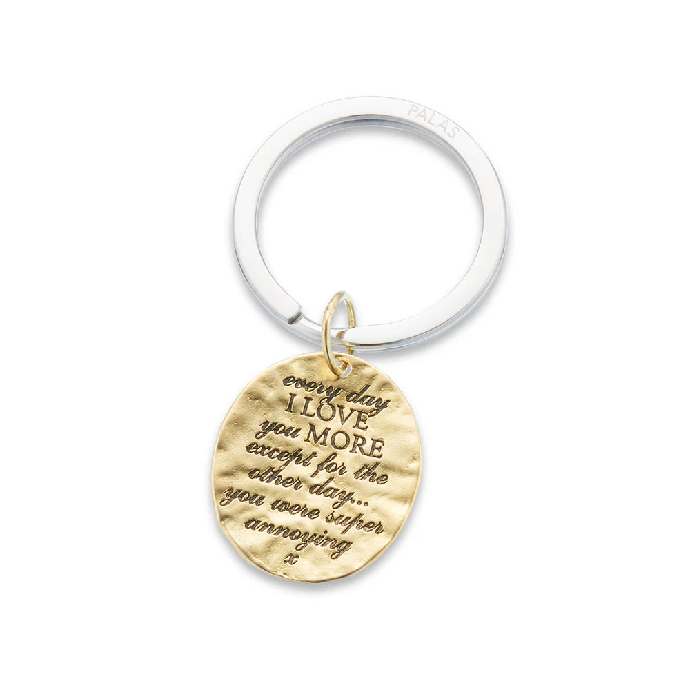 Palas Love You More Charm Keyring