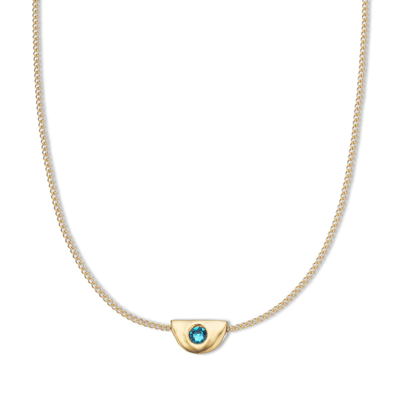 Palas December Blue Topaz Birthstone Necklace