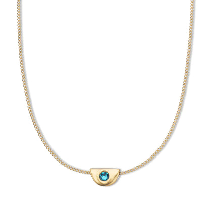 Palas December Blue Topaz Birthstone Necklace