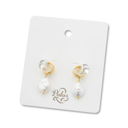 Palas Wide Hoop and Baroque Pearl Earrings