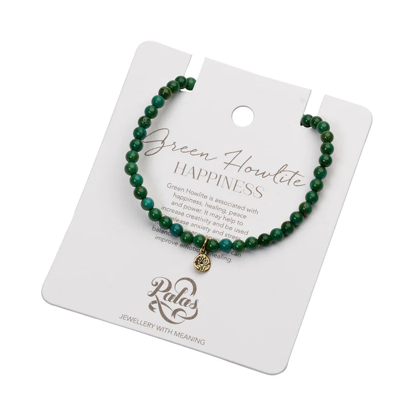 Palas Green Howlite Healing Gem Bracelet