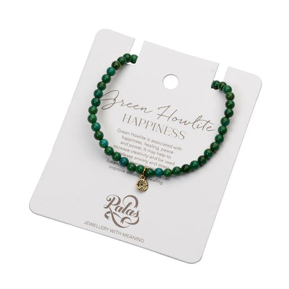 Palas Green Howlite Healing Gem Bracelet