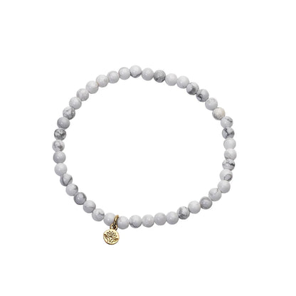 Palas White Howlite Healing Gem Bracelet