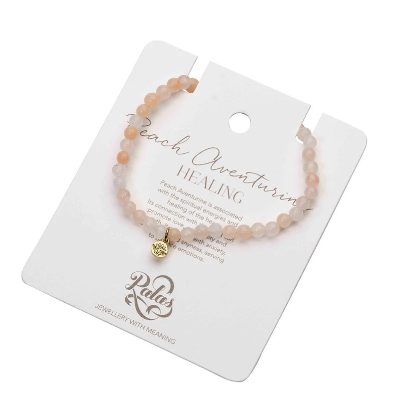 Palas Peach Aventurine Healing Gem Bracelet