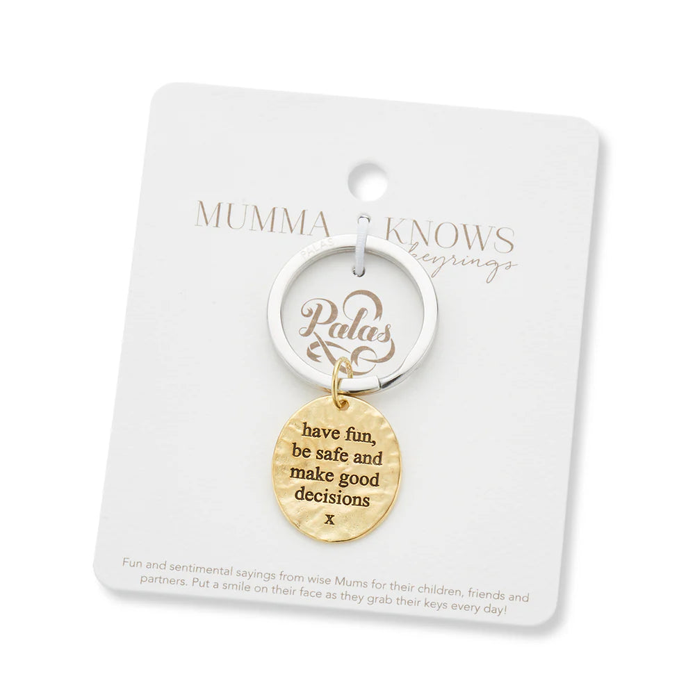 Palas Good Decisions Charm Keyring