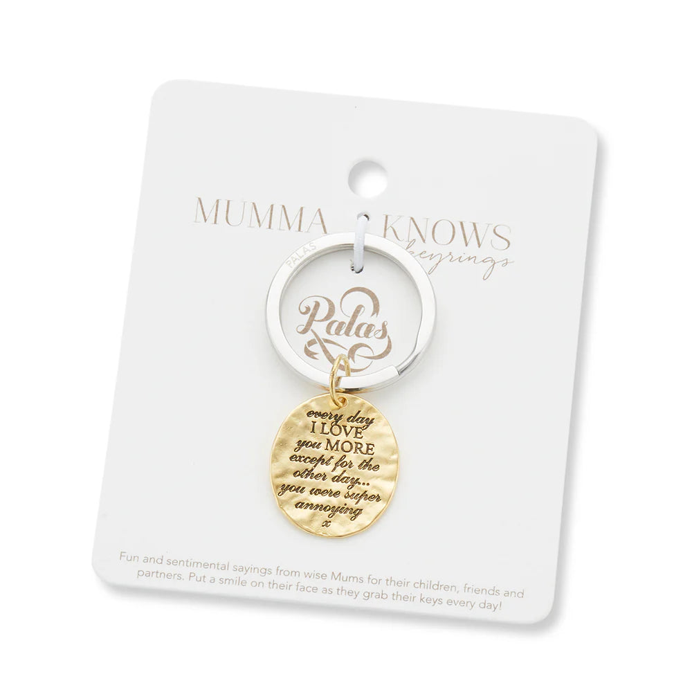 Palas Love You More Charm Keyring