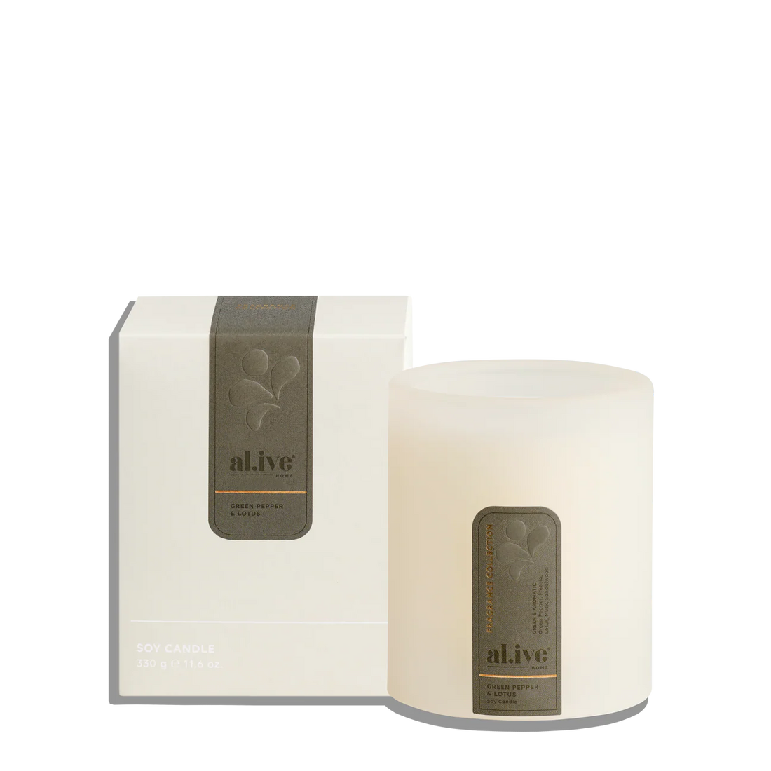 Al.ive Soy Candle - Green Pepper &amp; Lotus
